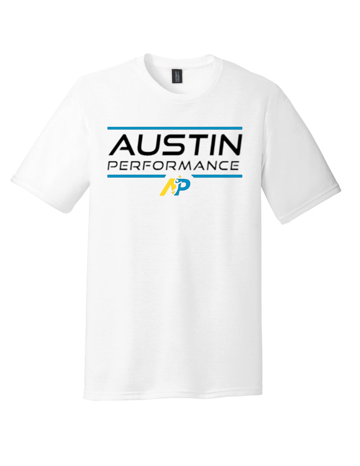White Shortsleeve Tee with Stacked Logo (WO-174299)