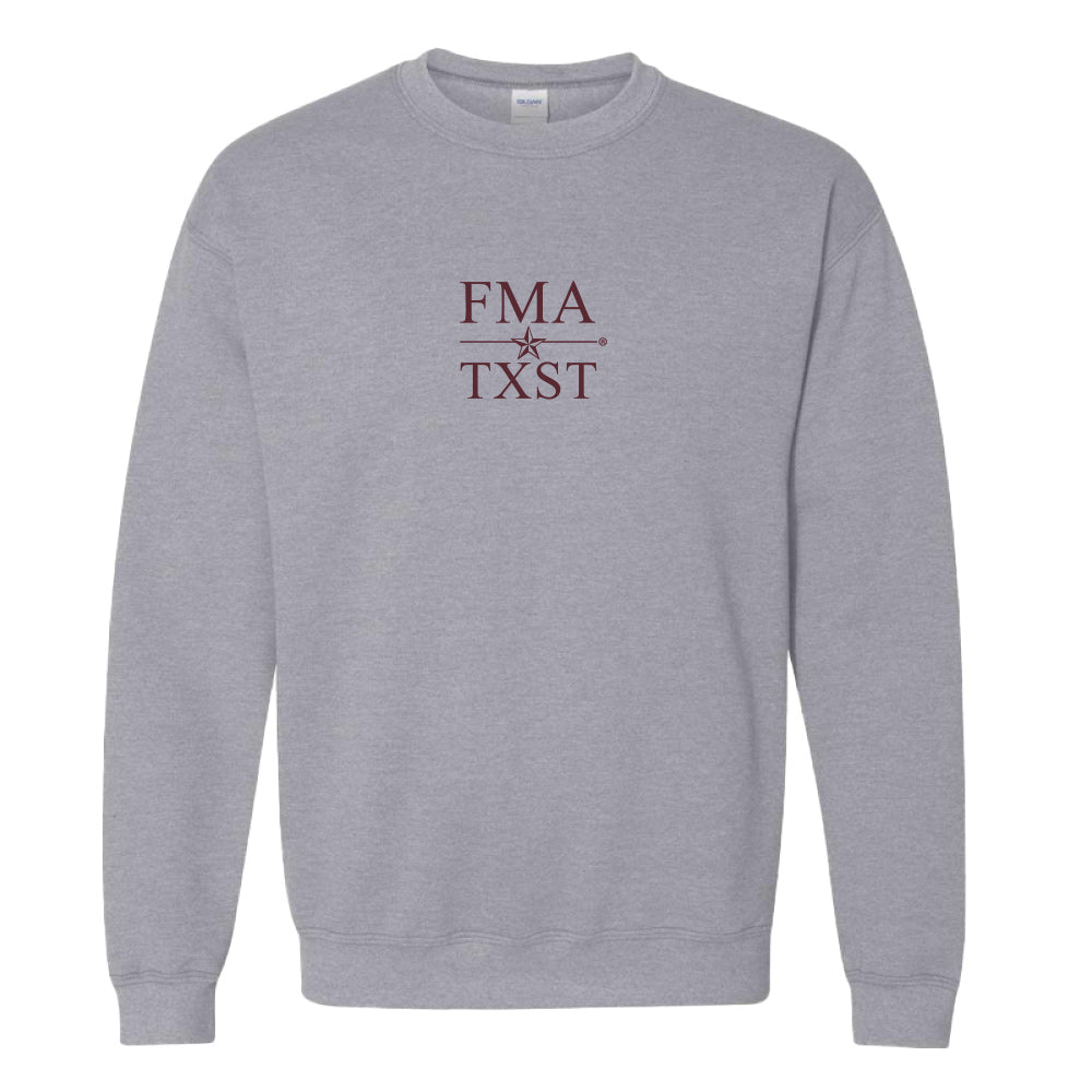 TXST FMA Crewneck Sweatshirt - Sport Grey