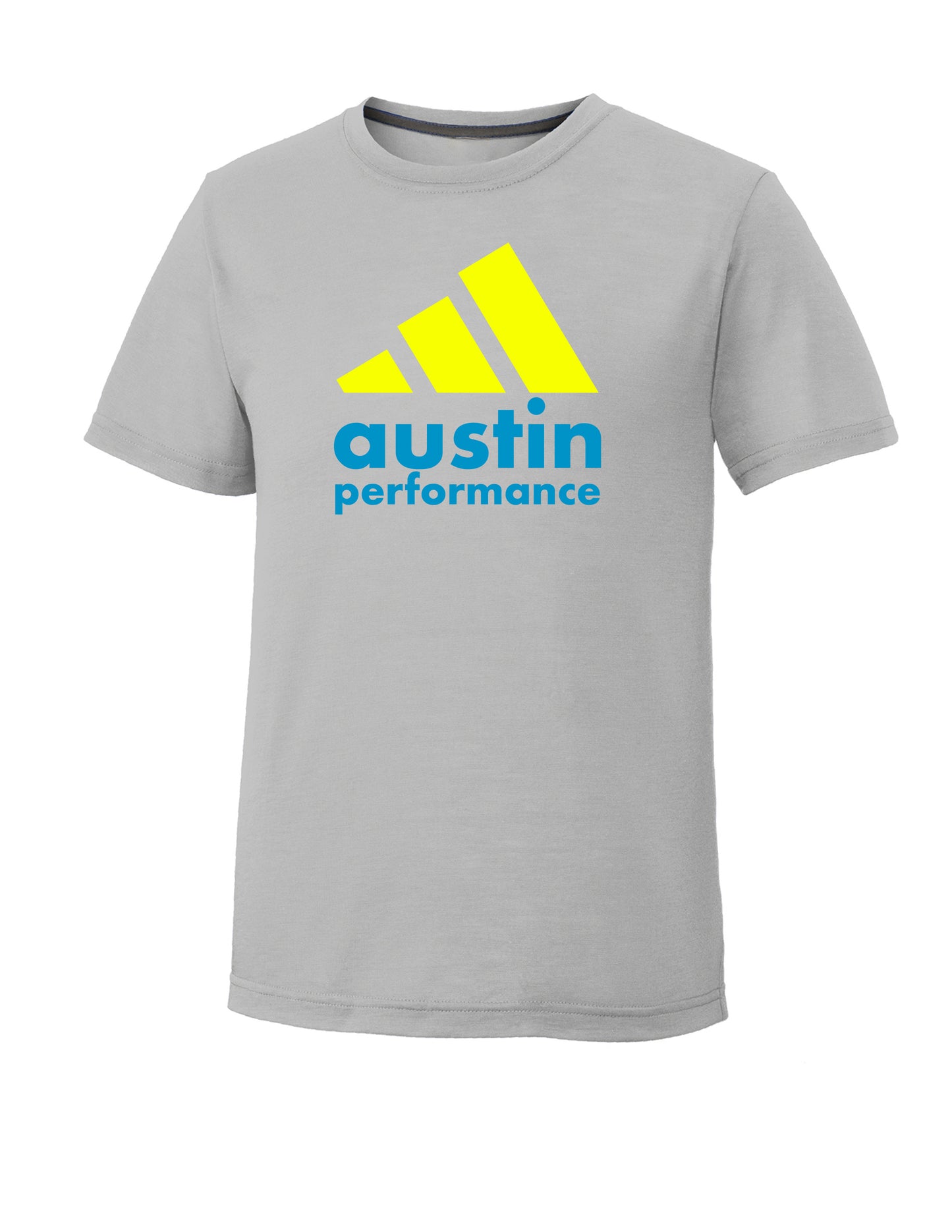 Silver Grey Shortsleeve Sport-Tek Tee with Stripe Logo (WO-166819)