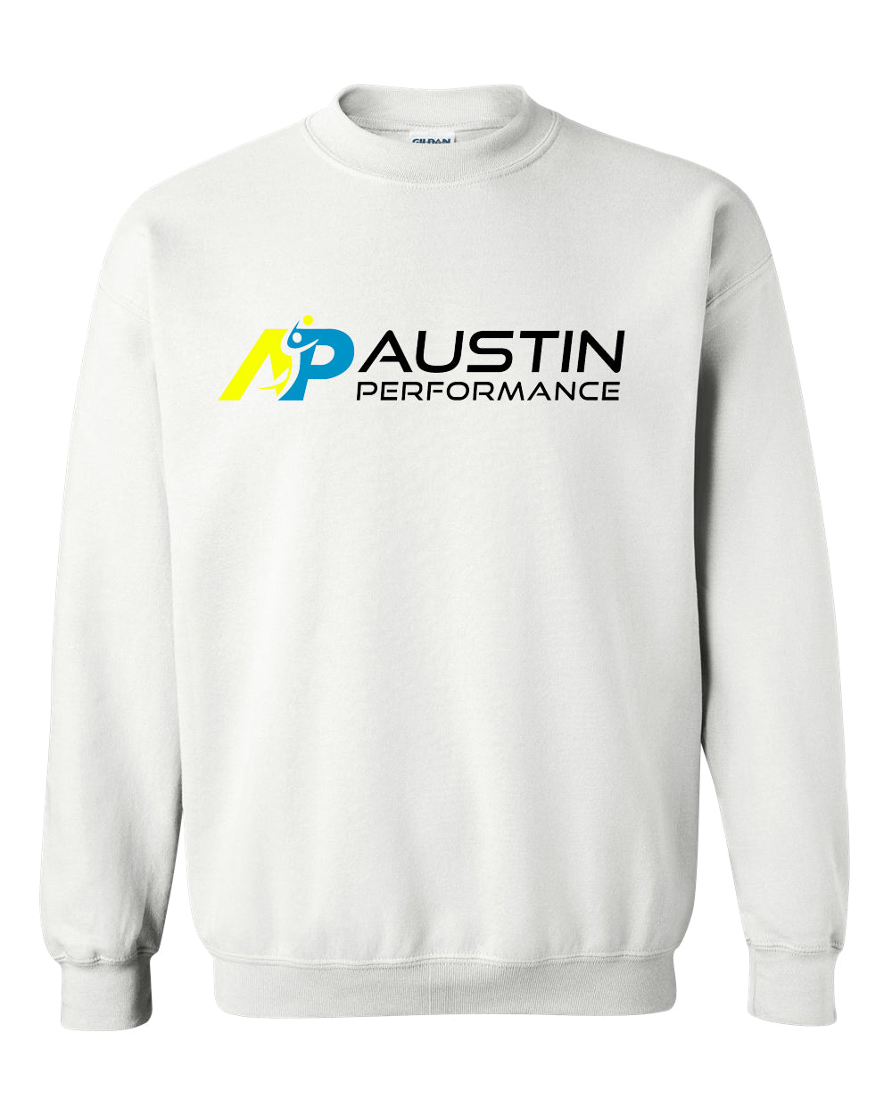 Gildan White Crewneck Sweatshirt with Horizontal Logo (WO-176070) – APV ...