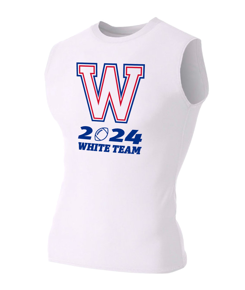 WHS White Team ADULT Compression White Shirt - 180917