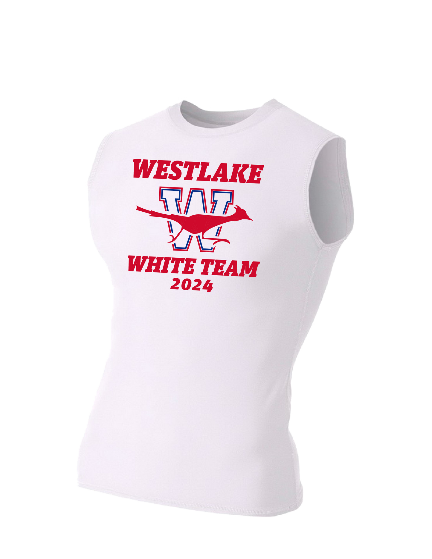 WHS 9U Team YOUTH Compression White Shirt - 181209