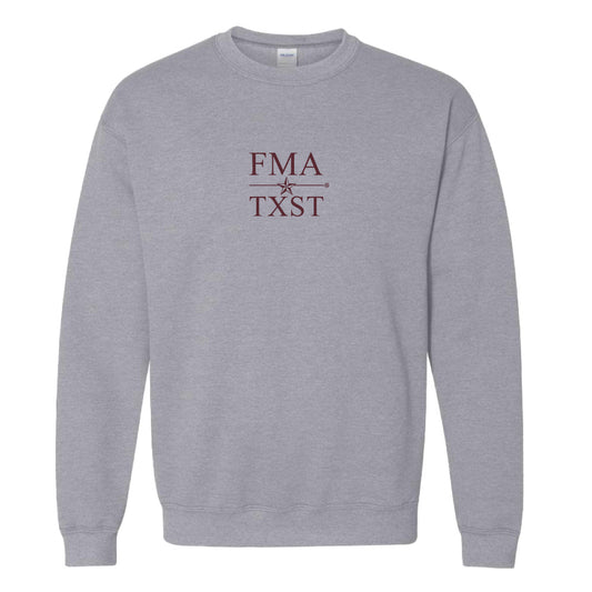 TXST FMA Crewneck Sweatshirt - Sport Grey