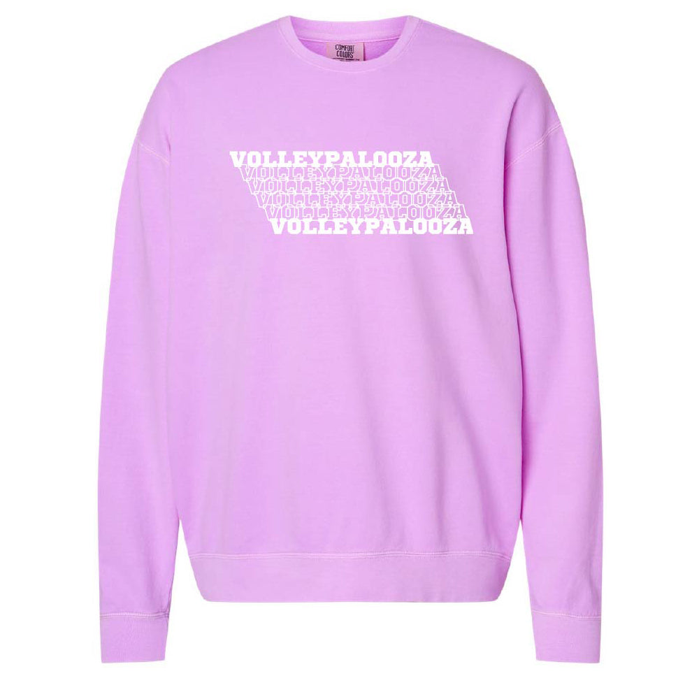 Volleypalooza Neon Violet Crewneck Sweatshirt - 198900