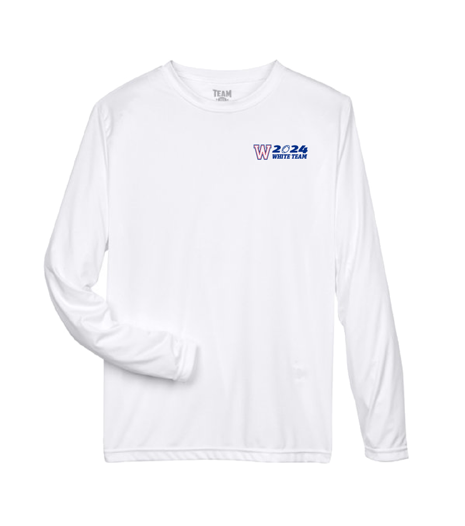 WHS White Team Dri Fit Performance Long Sleeve YOUTH Shirt - 180917