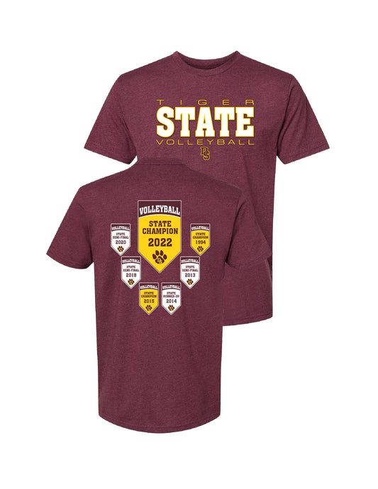 Dripping Springs Champions Short-sleeve Tee in Heather Maroon (WO-166599)