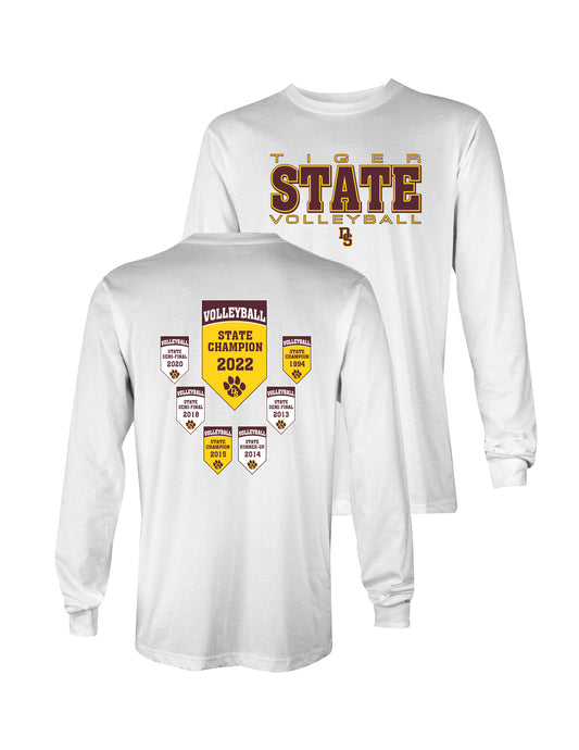 Dripping Springs Champions Long-sleeve Tee in White (WO-166599)
